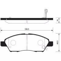 Колодки тормозные передние SP2084 для Nissan Tiida (1.6/1.8/1.5DCi) 09.2007>