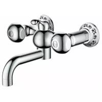 Смеситель для ванны с душем двухвентильный D&K Hessen Kassel DA1423201, хром, поворотный, латунь
