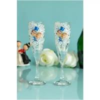 Свадебные стаканы в форме тюльпан 