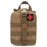 Тактическая сумка-аптечка Без наполнения 20х15х8см цвет Койот