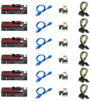 Райзер для видеокарты 6 ШТ 009 MOLEX PCI-E 1X - 16X