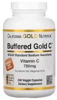 California Gold Nutrition Buffered Vitamin C капс., 750 мг, 0.29 г, 240 шт