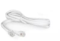 Телефонные шнуры Noname Шнур телефон-линия 2,0м белый 4-х жильный (6р4с)