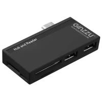 Кард-ридер Ginzzu GR-562UB TYPE C SD/microSD & USB3.0/2.0 HUB