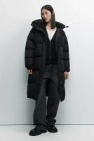 Пальто женское Befree Куртка стеганая удлиненная с натуральным утеплителем 2341131165-50-S черный размер S