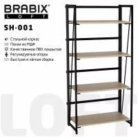 Стеллаж Brabix Loft Sh-001, 4 полки