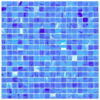 Мозаика одноцветная чип 15 стекло Alma SM41 голубой квадрат глянцевый
