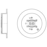 Диск тормозной задний Sangsin Brake для Hyundai Sonata/Tucson Kia Magentis/Sportage, SD1052, 1 шт