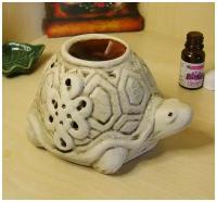 Аромалампа керамическая Черепаха шликер, для эфирных масел символ мудрости, долголетия