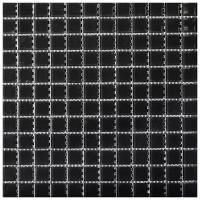 Плитка мозаика GG стекло черный 30X30 см. чип- 23х23 мм