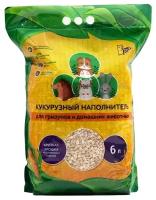 Впитывающий наполнитель Золотой Кот Эколайн кукурузный, 3.2 кг/6 л