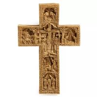 Крест настенный Крест греческий резной с образами и распятием (воск), 8.5х12.5 см, вес: 140 г