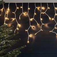 Новогодняя гирлянда светодиодная - Карниз/ бахрома, 240 LED, тёплая белая, 5 м, 8 режимов, с возможностью наращивания