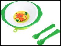 Комплект посуды Mum&Baby Леопард, 7310962, зеленый
