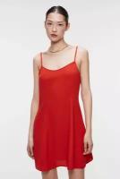 Платье-трапеция Befree Платье-трапеция мини приталенное на тонких бретелях 2321199526-70-S красный размер S