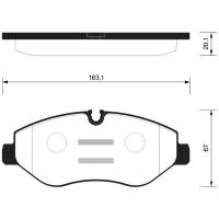 Дисковые тормозные колодки передние SANGSIN BRAKE SP1622 (4 шт.)