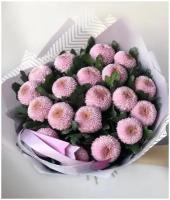 Букет Хризантема шарики Момоко 19 шт, красивый букет цветов, шикарный, премиум букет