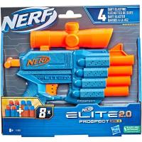 Бластер Nerf Elite 2.0 Проспект QS-4 F4190, 22 см, голубой/оранжевый