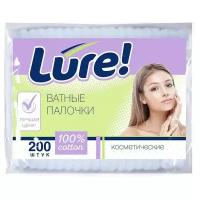 Ватные палочки Lure! косметические, 200 шт., пакет