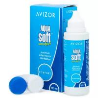 Многоцелевой раствор для контактных линз Avizor Aqua Soft Comfort (Авизор Аквасофт Комфорт), 120 мл с контейнером для линз