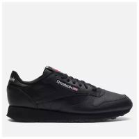 Кроссовки Reebok Classic Leather чёрный, Размер 35 EU