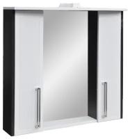 Зеркало-шкаф Мираж 80 DORATIZ 2711.110, белый, венге с подсветкой и розеткой