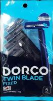 Одноразовый бритвенный станок Dorco TG708, черный, 5 шт