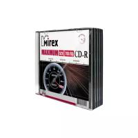 Компакт диск CD-R 700мБ Mirex Максимум тонкие/слим/ по 5 шт