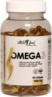 Жирные кислоты, рыбий жир в капсулах Atletic Food Омега-3 Omega-3 1000 mg - 90 гелевых капсул, без вкуса