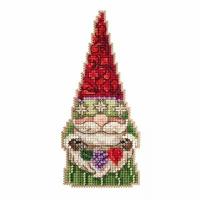Gnome With Ornaments (Гном с елочными украшениями) #JS202215 Mill Hill Набор для вышивания 5.1 x 12.7 см Счетный крест