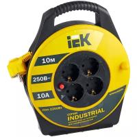 IEK Удлинитель на катушке 4х10м с заземл. 10А IP20 УК10 Industrial с термозащ. 3х1