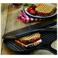 Литая чугунная двойная сковорода для стейков и сендвичей LAVA ECO 18x26см