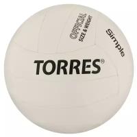 Мяч волейбольный TORRES Simple, TPU, машинная сшивка, 18 панелей, р. 5