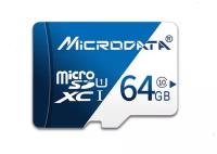 Карта памяти MyPads Microdata Micro SD (SDXC) 64GB Class 10 UHS-1. Подходит для навигаторов / видеорегистраторов / квадрокоптеров / IP уличной ви
