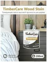 Тонирующее масло для дерева высокой прочности TimberCare Wood Stain, быстросохнущие масла для дерева и мебели, пропитка для дерева для внутренних работ, тонирующая морилка для мебели Угольная шахта Coal Mine 0,2л