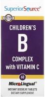 Superior Source, комплекс витаминов группы B и витамина C для детей, 60 быстрорастворимых таблеток MicroLingual