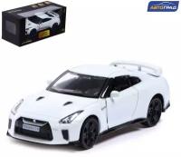 Машина металлическая NISSAN GT-R (R35), 1:32, открываются двери, инерция, цвет белый