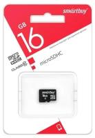 Карта памяти MicroSD 16 Гб / SD карта SmartBuy 16GB Class 10 SB16GBSDCL10-00LE (Карта памяти микро СД для телефона, для смартфона, для фотоаппарата)