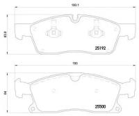 BREMBO P50108 Колодки тормозные дисковые передн. MERCEDES-BENZ GL-CLASS (X166) 07/12-> / MERCEDES-BENZ GLE (W166)