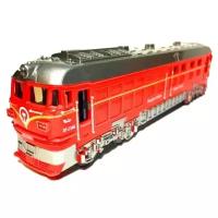 Высококачественная модель поезда пластиковая модель поезда с музыкой, красный