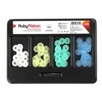 RubyPlaton Polishing Discs • Полировальные диски RubyPlaton 14 мм 80шт √√ Диски шлифовальные с металлической втулкой • диаметр 14 мм, 80 шт. ( 3M )