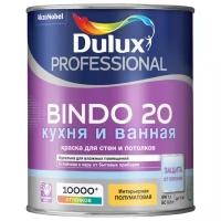 Краска для кухни и ванной Dulux Professional Bindo 20 полуматовая база BW 1 л