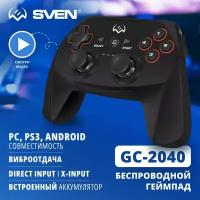 Беспроводной геймпад GC-2040 (11 кл. 2 стика, D-pad, Soft Touch, PC/PS3/Android/Xinput)