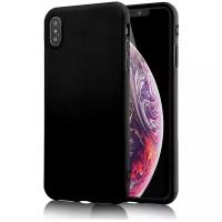 Ультратонкий матовый чехол для смартфона Apple iPhone X и iPhone XS / Защитный силиконовый чехол для Эпл Айфон Икс и Айфон Икс Эс Rosin (Черный)