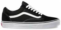 Кеды VANS Old Skool, демисезонные, повседневные, натуральная замша, размер 36 EU, черный