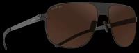 Титановые солнцезащитные очки GRESSO San Diego - квадратные / коричневые