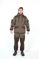 Зимний камуфляжный мужской костюм IDCOMPANY Горка-5 (хаки) для охоты, рыбалки и активного отдыха