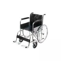 Кресло-коляска Barry A1, ширина сиденья: 460 мм, материал: сталь/искусственная кожа, колеса (передние/задние): литые/литые, цвет: черный