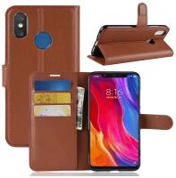 Чехол-книжка PRESTIGE с функцией подставки для Xiaomi Mi 8 коричневый