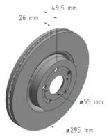 Zimmermann-Диск тормозной TOYOTA: AVENSIS 03-, AVE, 590258420 ZIMMERMANN 590.2584.20